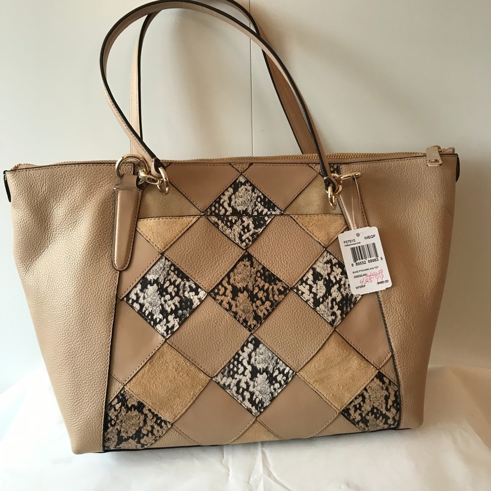 Coach Ava Snake Patchwork Tote - Picture 2 of 8